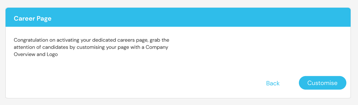 one click careers page